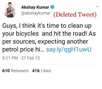 deleted akshay-tweet