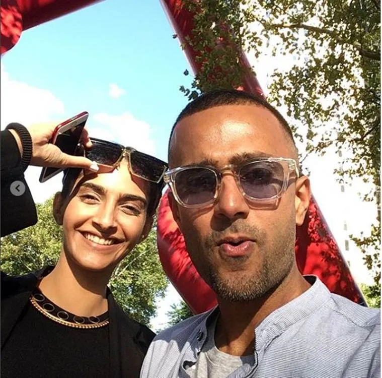 The sunny picture of Sonam and Anand was shared by the latter on his Instagram account.