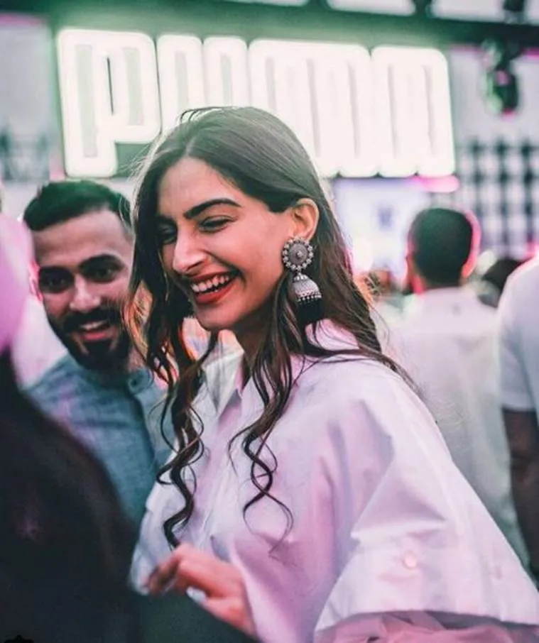 Sonam Kapoor is all smiles in this photo which also features Anand Ahuja.