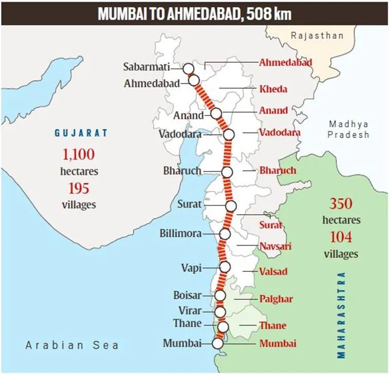  High Speed Bullet trains from Mumbai to Ahmedabad start in India, 2022