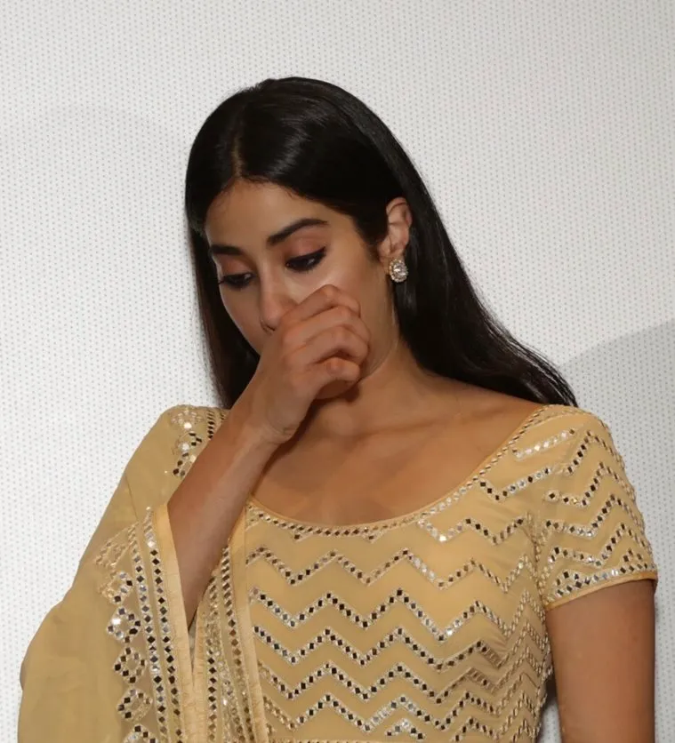An emotional Janhvi Kapoor at the event held in New Delhi by the Ministry of Information and Broadcasting (Photo: APH Images)