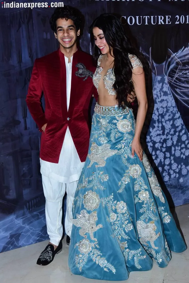 Dhadak stars Janhvi Kapoor and Ishaan Khatter clicked at Manish Malhotra’s couture show.