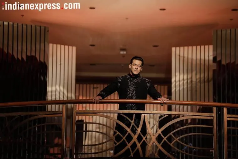 Salman Khan strikes a pose at Manish Malhotra’s couture show.