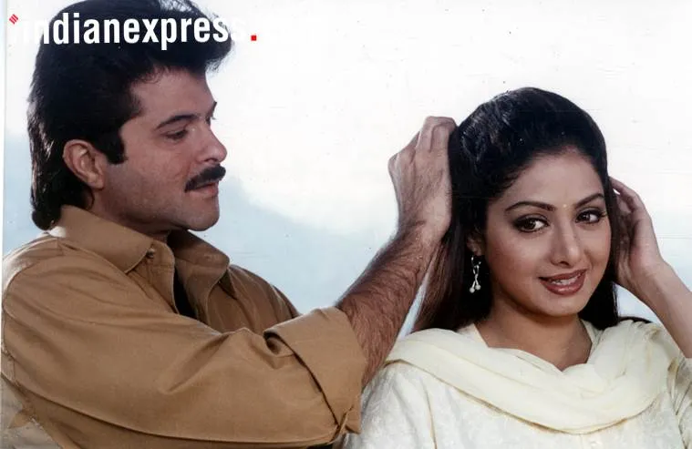 Film star Anil Kapoor and Sridevi. 