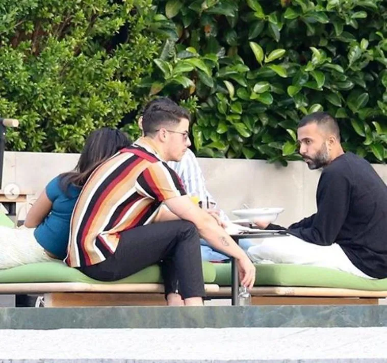 and Ahuja snapped with Priyanka Chopra and Nick Jonas.