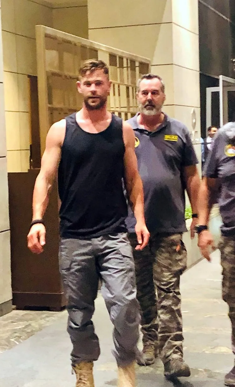 Chris Hemsworth at Dhaka’s shoot location.