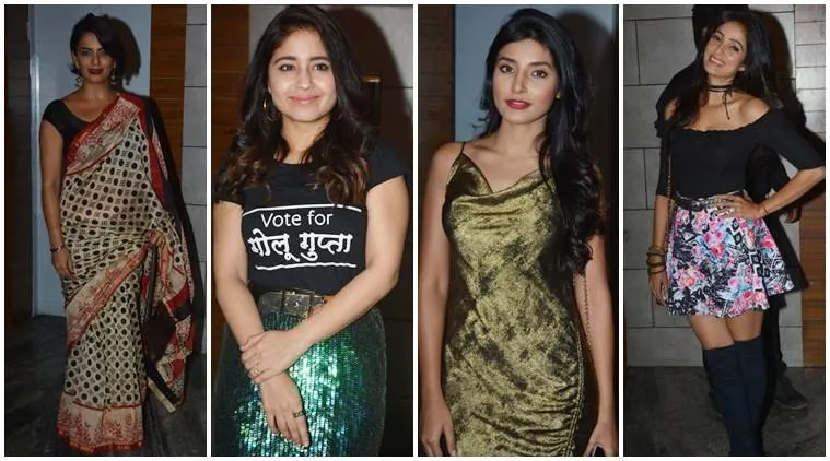 Shweta Tripathi, Harshita Gaur and a few others were seen at Mirzapur success bash.