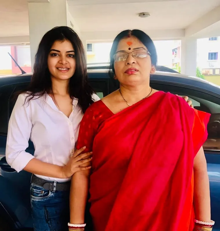 Madhumita Chakraborty with her mother