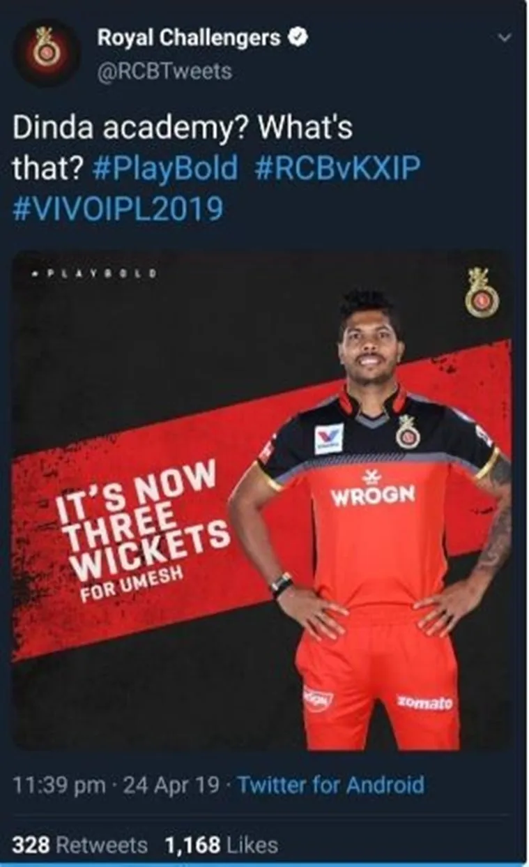 controversial tweet from rcb