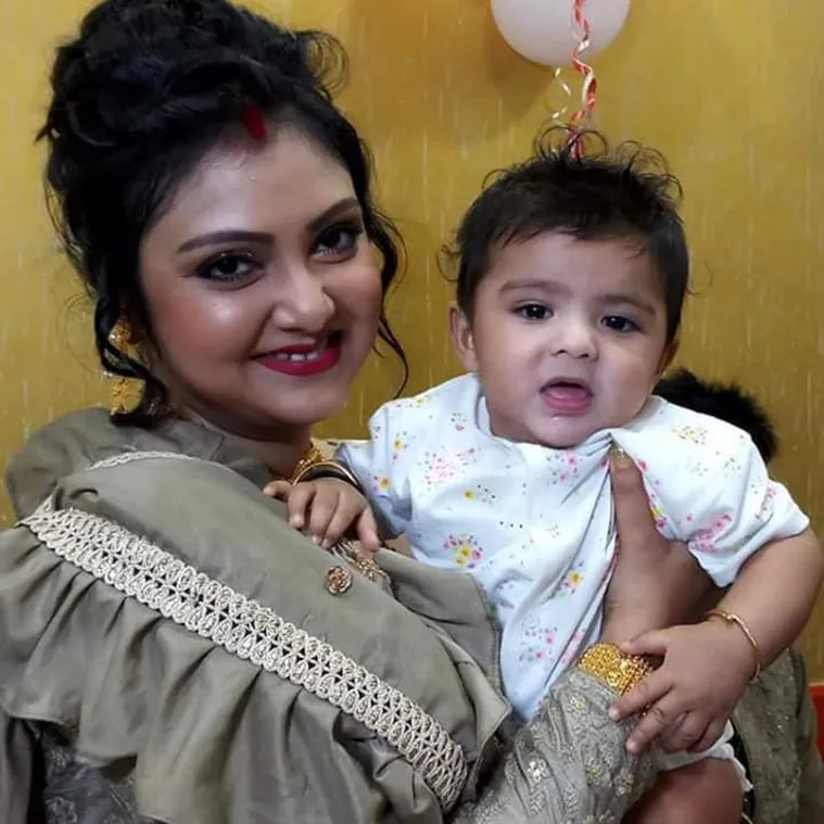 Moyna Mukherjee with Kid