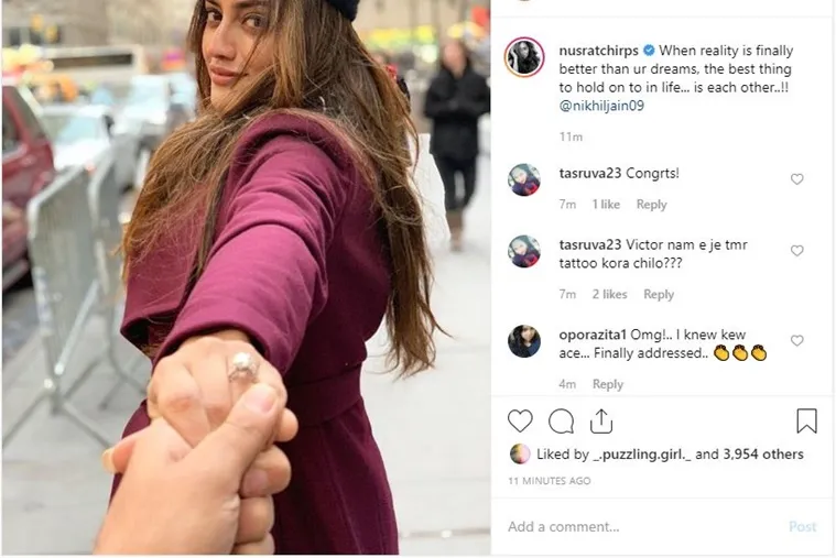 Instagram post of Nusrat Jahan