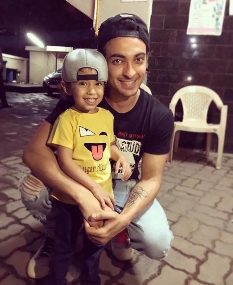 Aayush Sharma with Ahil