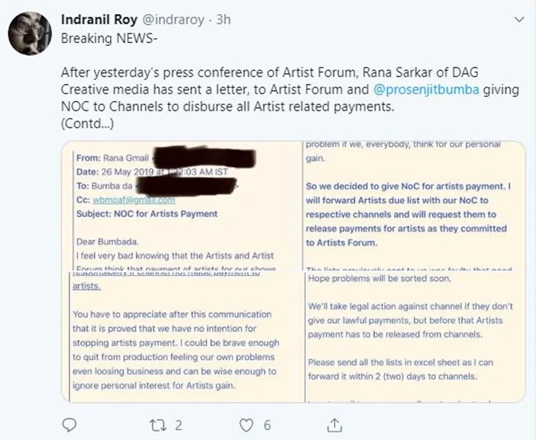 Indranil Roy's Tweet