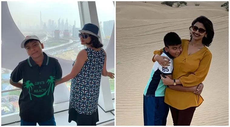 Rachana Banerjee with her son