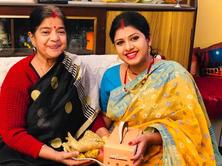 Susmita Roy Chakraborty with her Mother-in-law