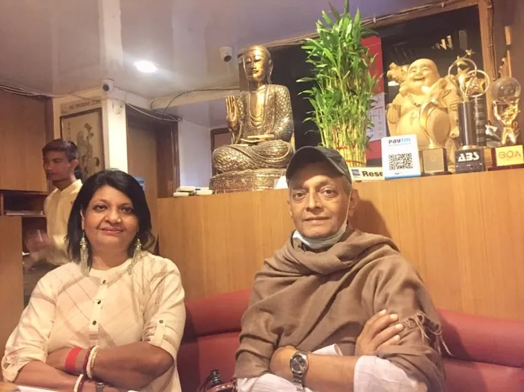 Mrinal Mukherjee with wife