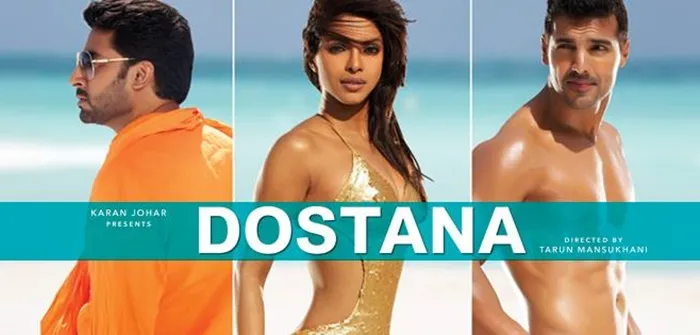 Priyanka, Abhishek and John in Dostana