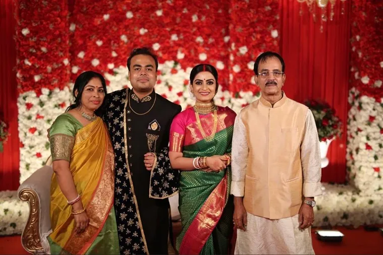 Ankita and Soumitra with Ankita's parents
