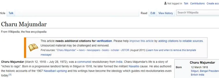 Charu Majumdar Centenary, Naxal