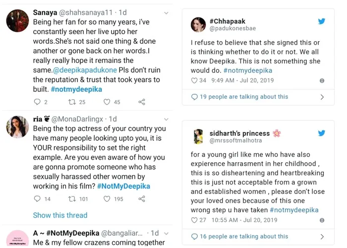 Deepika Padukone #NotMyDeepika debate