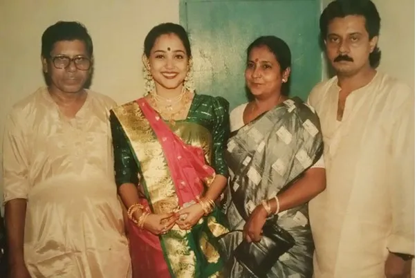 Aparajita Adhya with husband and in-laws