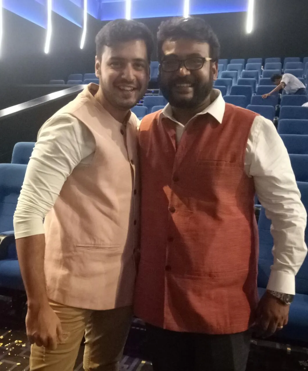 Actor Neil Chatterjee with director-writer Angshuman Pratyush