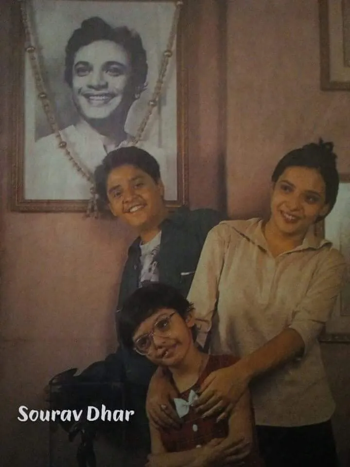 Gourab Nabamita and Moumita grandchildren of Uttam Kumar remembering Mahanayak