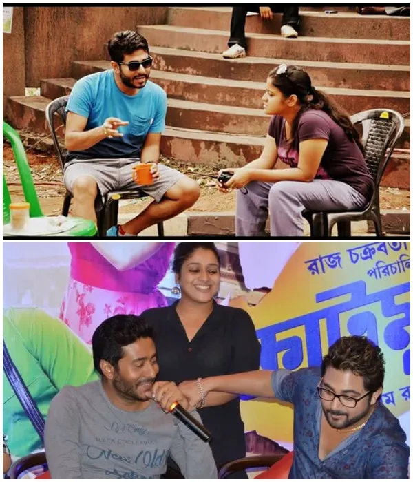 Anindita Raychaudhury assisting Raj Chakraborty
