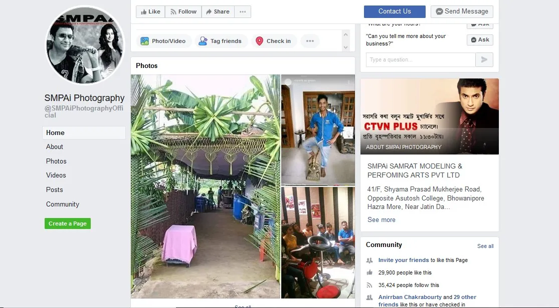 FB page that uploaded disputed content