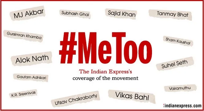Me Too movement coverage by Indian Express