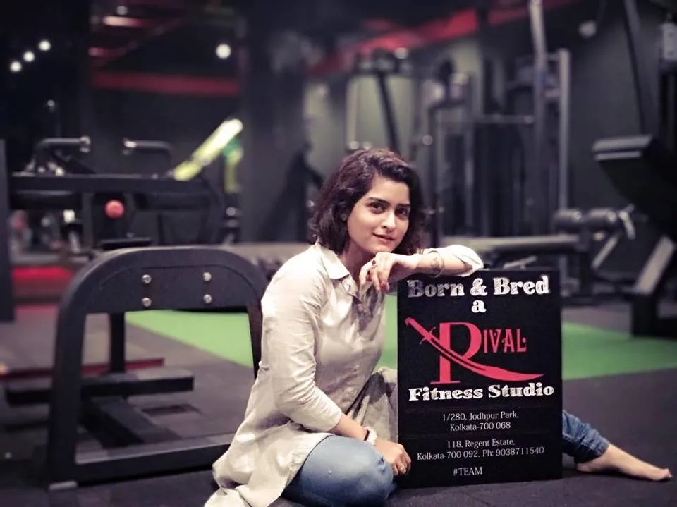 Actress Debaparna Chakraborty in Rival Fitness Studio
