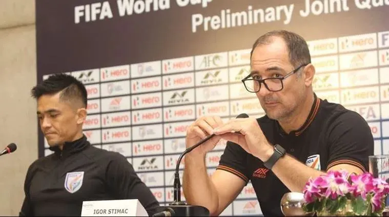 Sunil Chhetri and coach igor stimac