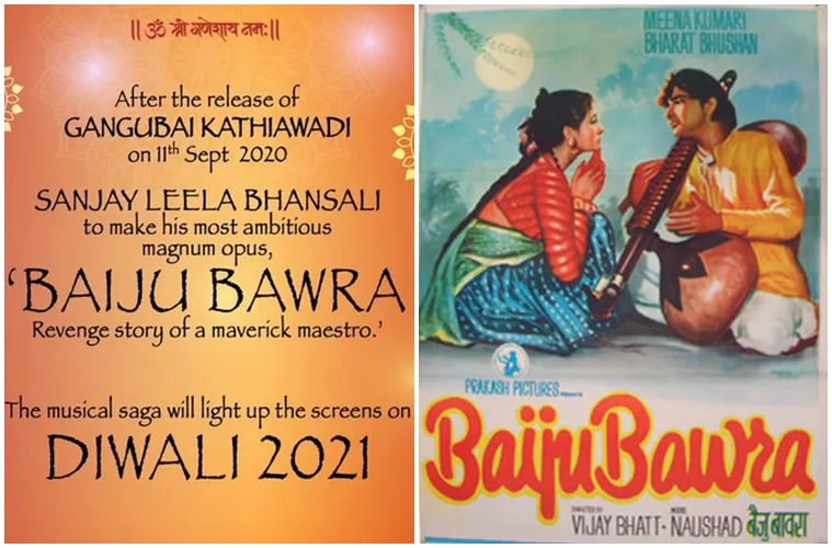 Diwali 2021 release Baiju Bawra is Sanjay Leela Bhansali's next after Gangubai Kathiawadi