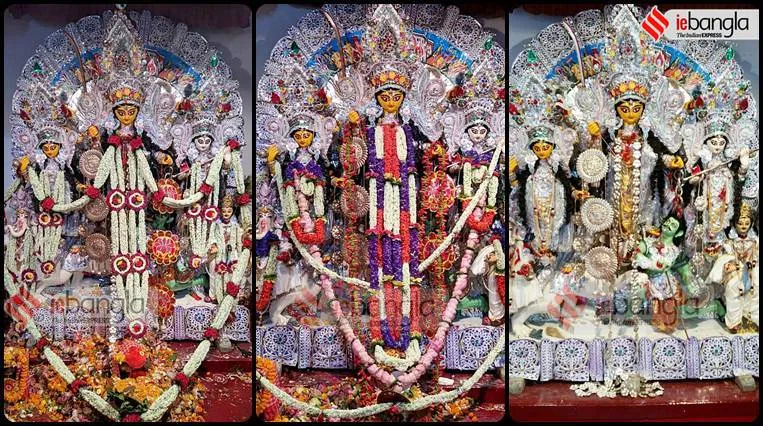 mallick bari durga puja, mallick bari bhowanipur, koel mallick, koel mallick durga puja, ranjit mallick koel mallick puja