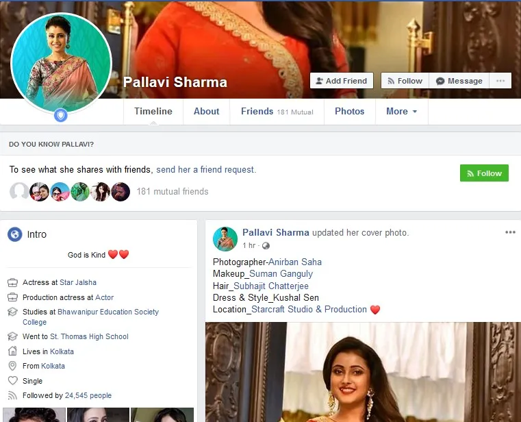Pallavi Sharma Fake Profile