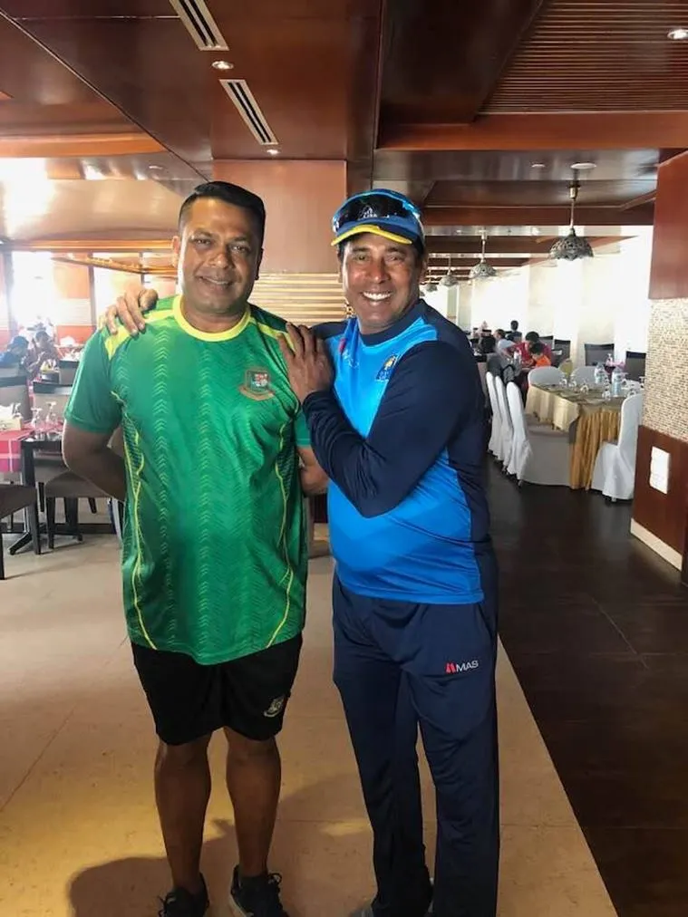 Chaminda Vaas and Hasibul hossain Shanto