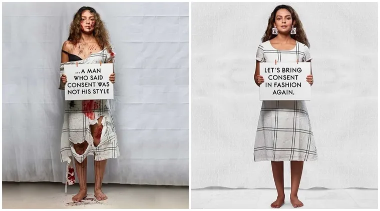 Actress Bidita Bag protests against violence on women in a unique photoshoot