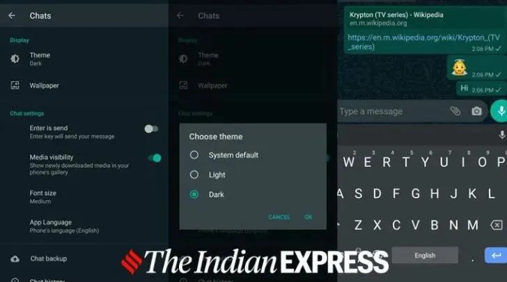 whatsapp dark mode