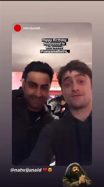 Harry Potter star Daniel Radcliffe wishes Sanya Malhotra on her birthday