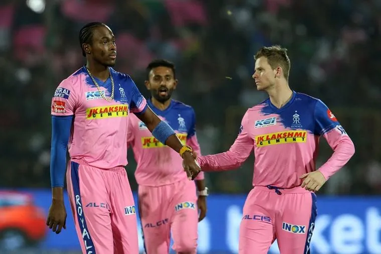 Jofra Archer and Steve Smith_