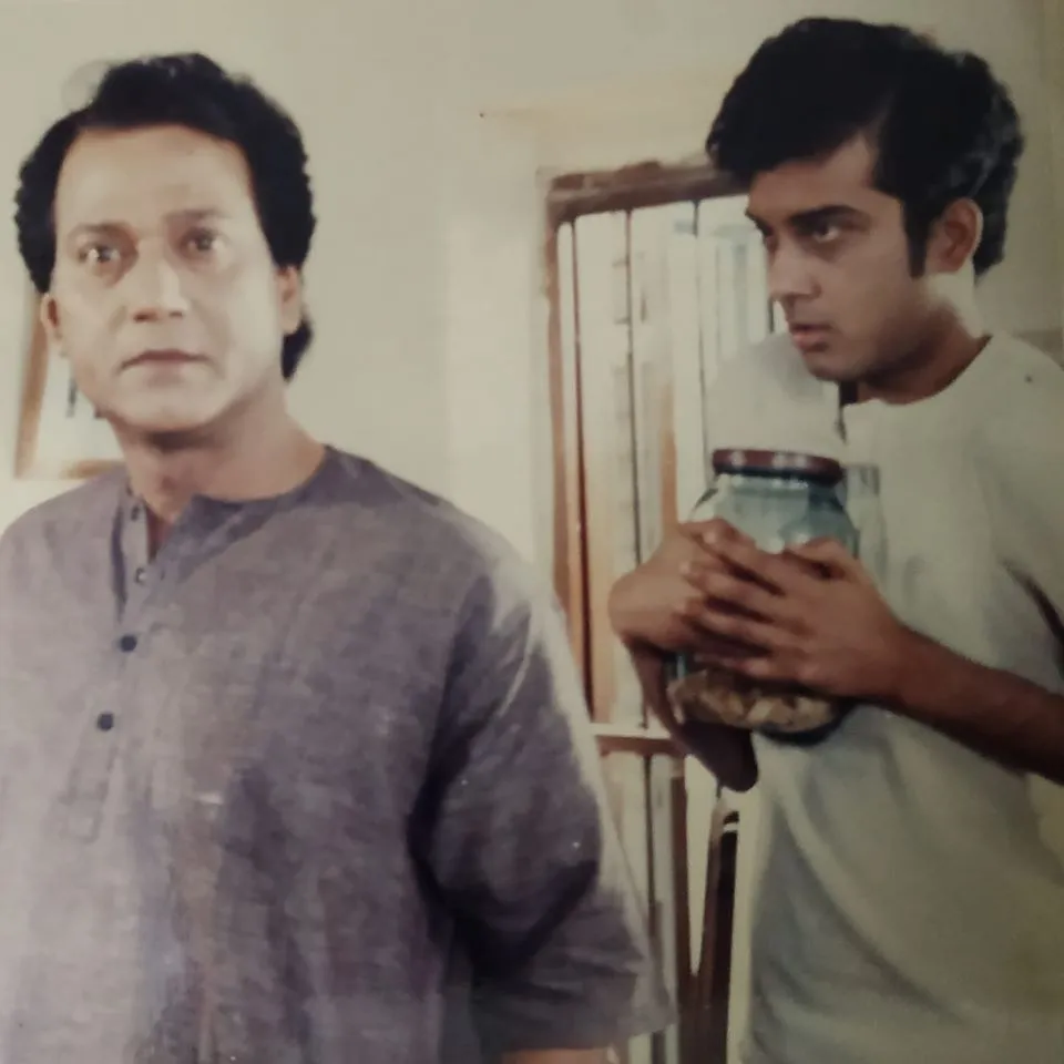 Neel Mukherjee with Sontu Mukherjee