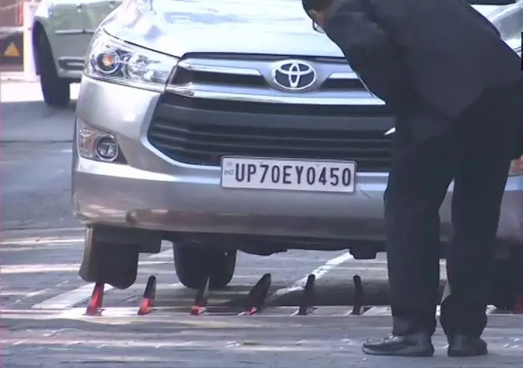 BJP MP’s car hits security barrier at Parliament