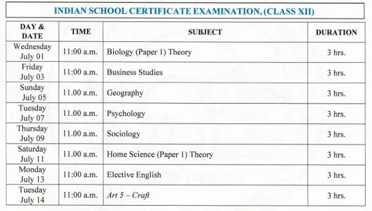 ISE exam date and time