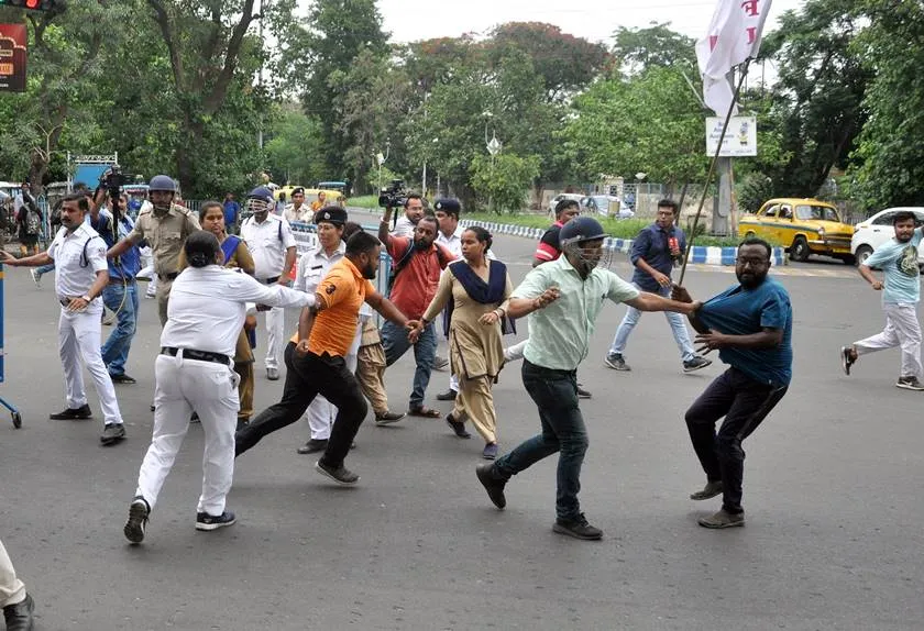 SSC recruitment scam: DYFI-SFI agitation at SSC Office in Saltlake
