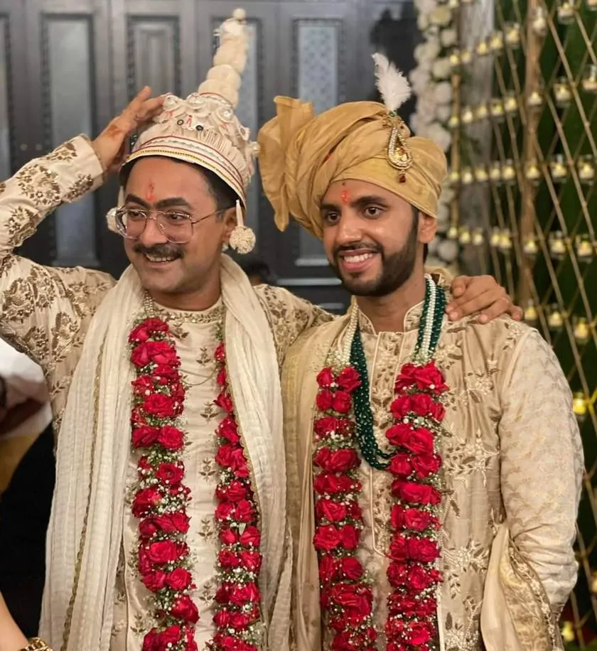 Gay Marriage, Same Sex Marriage, Designer, LGBTQ, gay couple marriage, fashion designer abhishek ray ties knot, সমকামী বিয়ে, বিয়ে করলেন পোশাকশিল্পী অভিষেক রায়