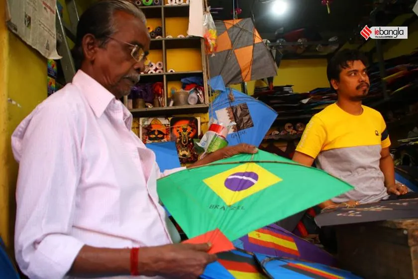 Qatar World Cup 2022: Kolkata Kite Shop with country flags