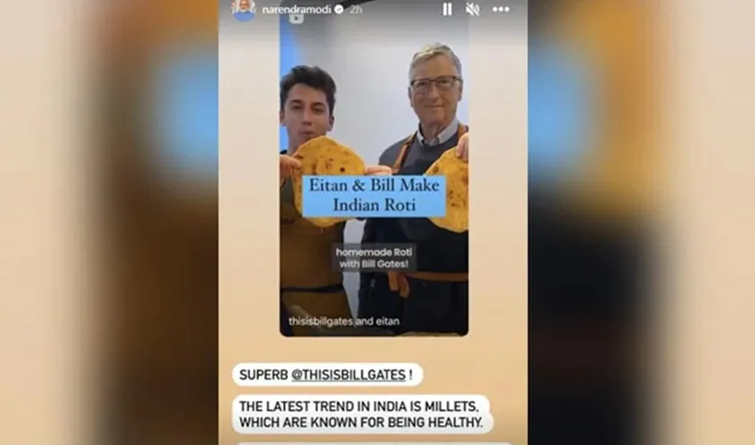 PM Modi, Bill Gates, Bill Gates roti, Modi millets, Indian Express India news