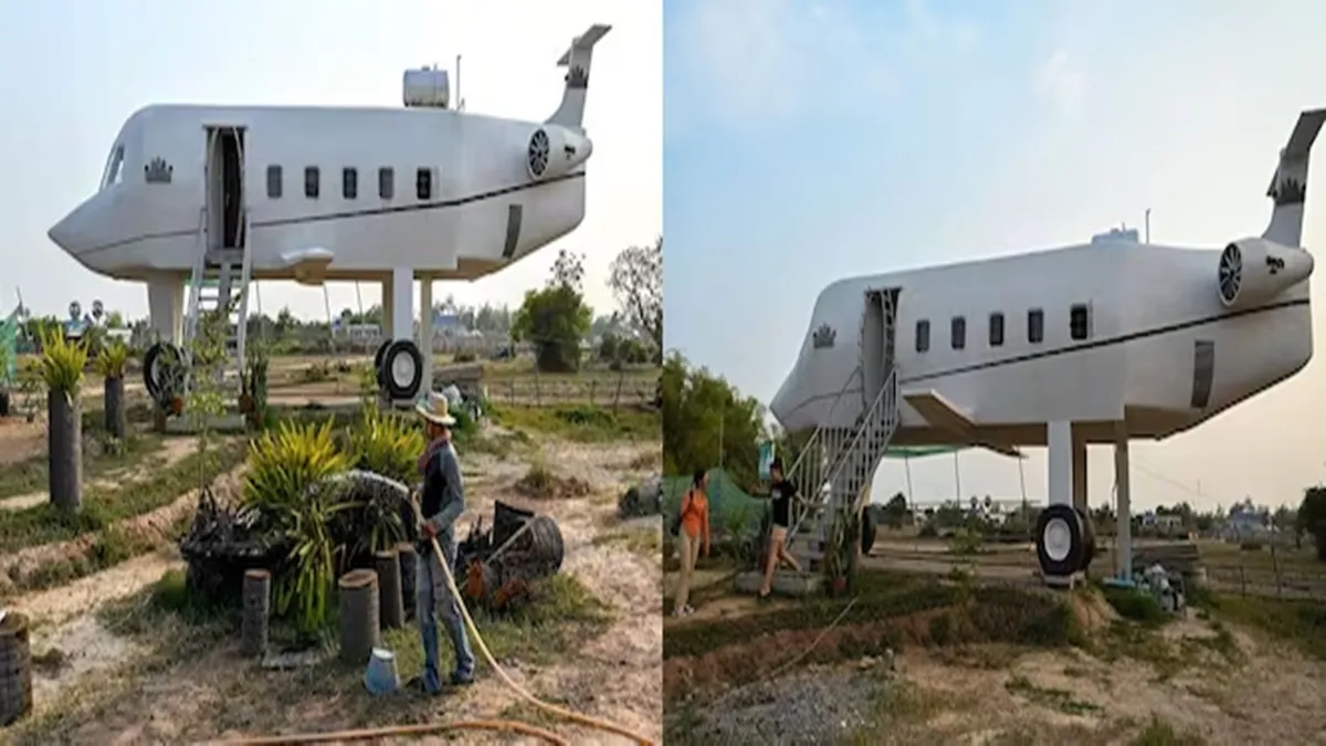 Cambodia, Cambodia News, World News, World News in hindi, Man built aeroplane house, Man built aeroplane house in Cambodia, viral news, trending news, offbeat news,