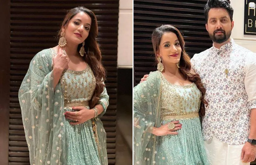 Eid ul Fitr 2023 Monalisa glamorous in Sharara