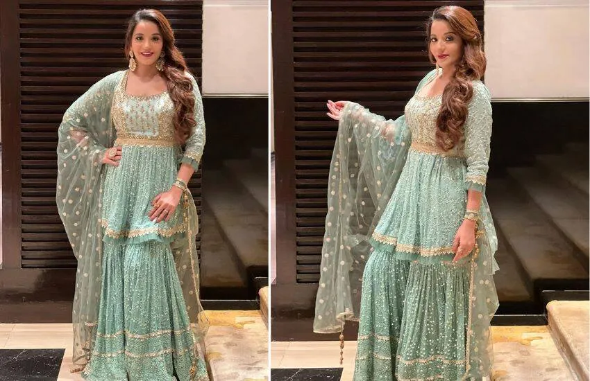 Eid ul Fitr 2023 Monalisa glamorous in Sharara